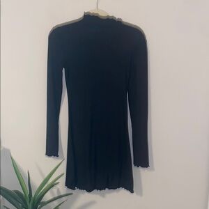 Elegant Black Long Sleeve Dress